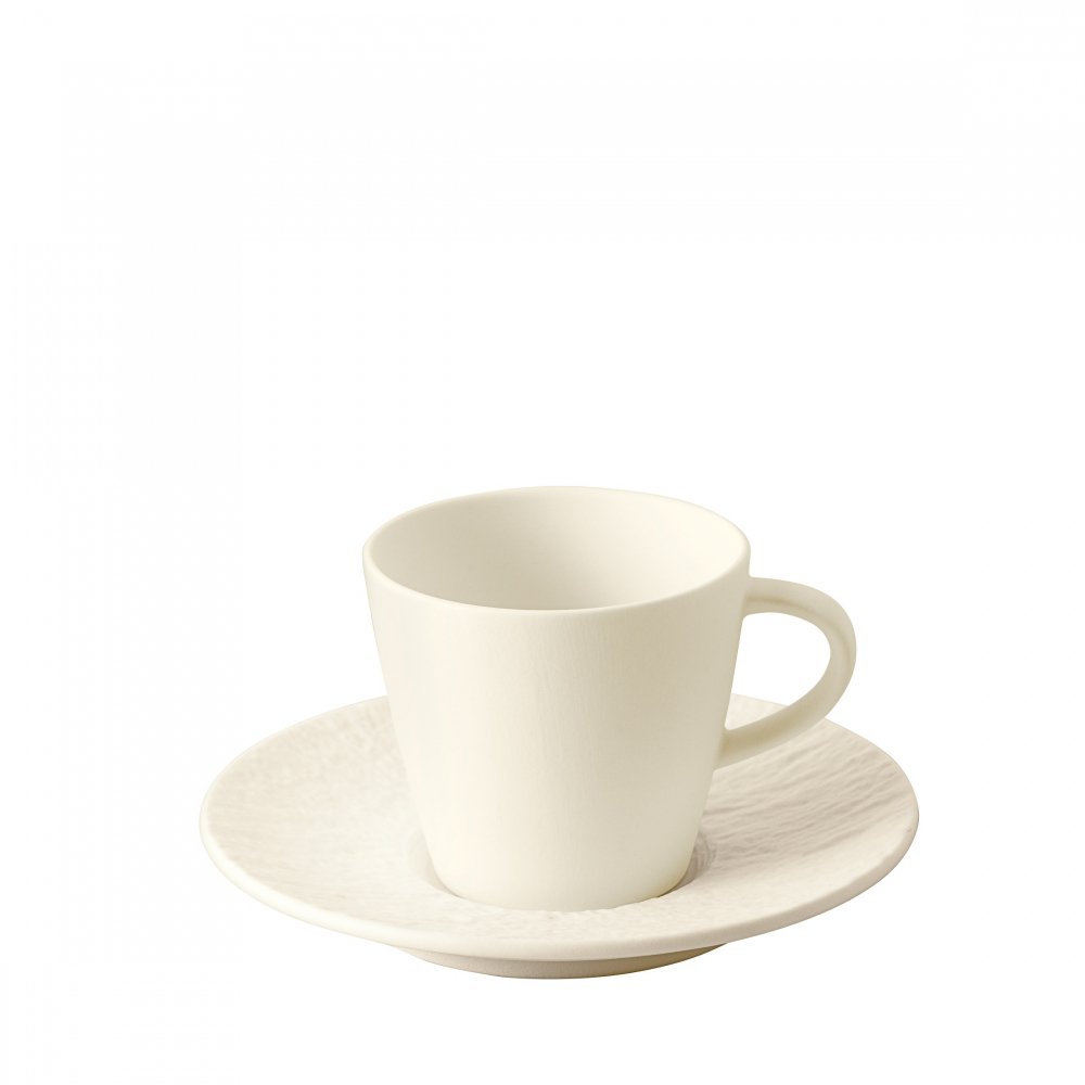 Villeroy & Boch Чашка с блюдцем Manufacture Rock Blanc 100 мл для эспрессо 10-4240-1430 + 10-4240-1420