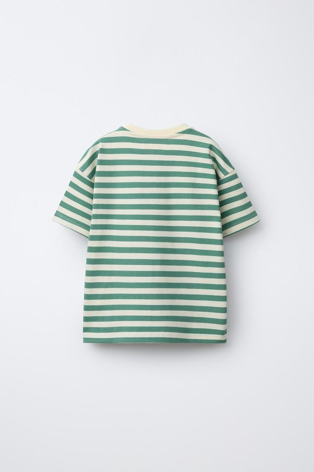 ZARA ФУТБОЛКА HEAVY WEIGHT В ПОЛОСКУ С НАДПИСЬЮ, ПОЛОСКИ