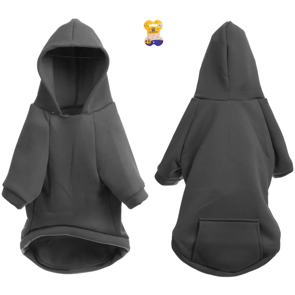 Кофта - толстовка для мелких пород собак «BRO Style», цвет черный, р 2XL (на флисе)