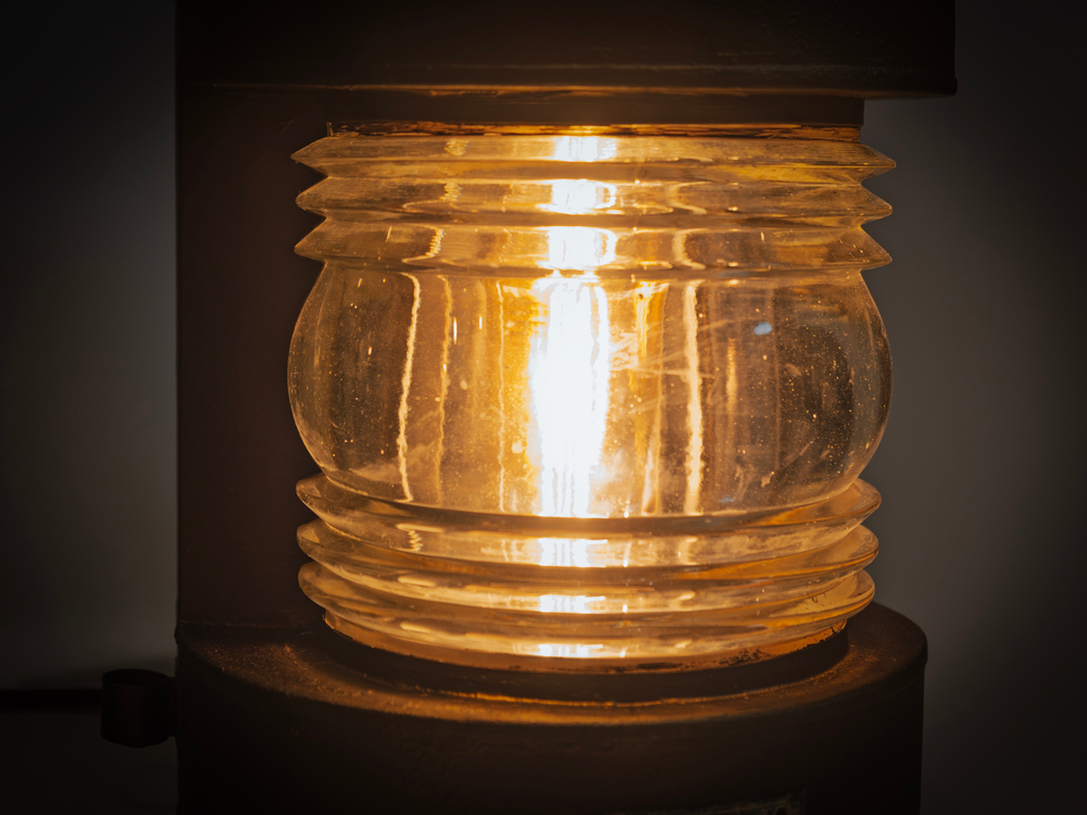 Большой напольный светильник из корабельного топового фонаря «Топовый ТС», Ленинград, 1970 год