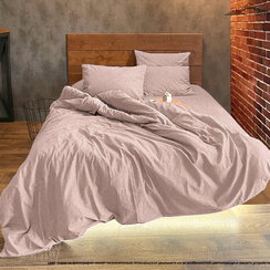 Вареный (стираный) хлопок, цв.Пудрово-розовый меланж (15-1607) | ш.250 см | 145 г/м² | хлопок-100%