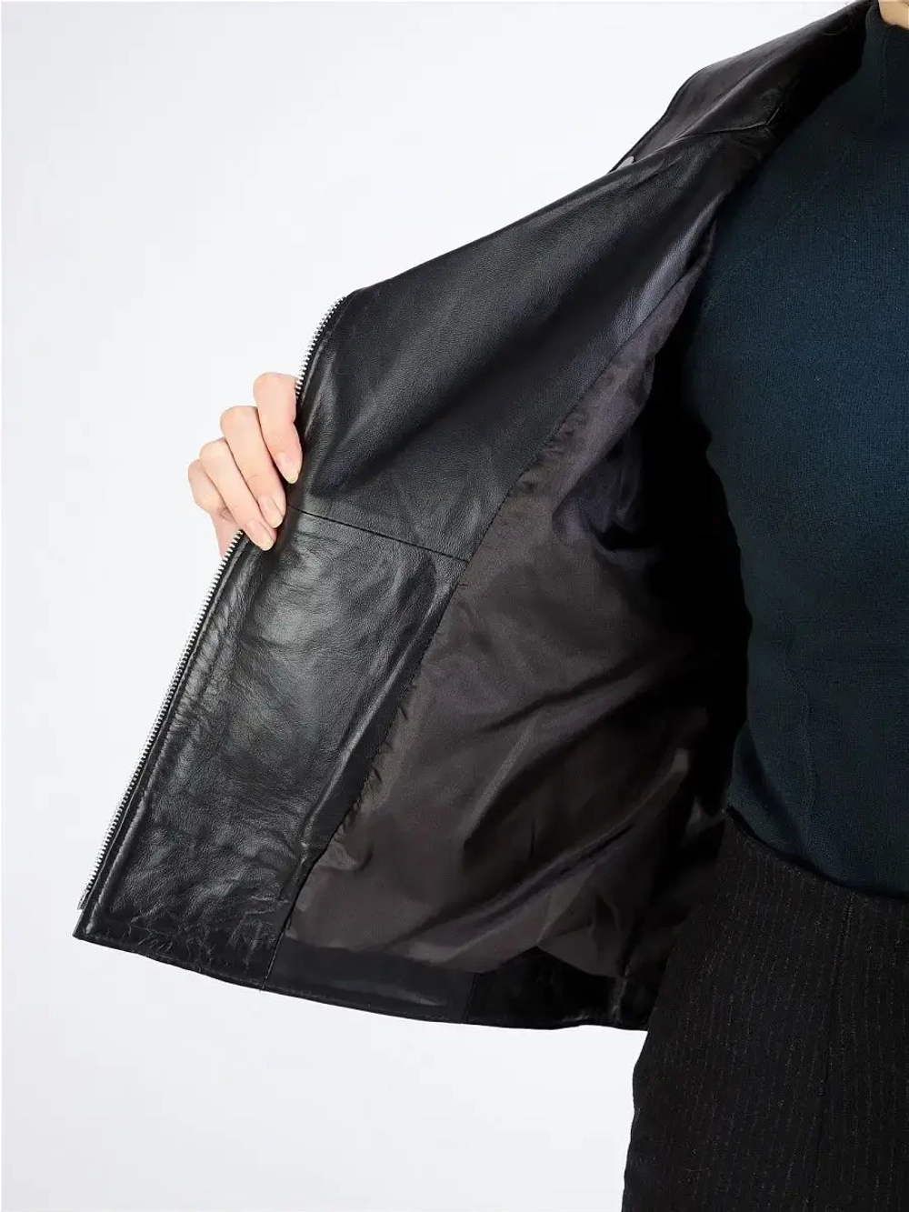 Женская косуха/кожаная/кожаная куртка/Турция