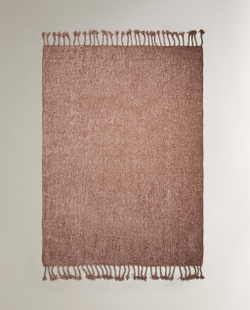 Zara Home плед из полиэстера, серый