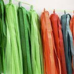 Гирлянда Тассел, Оранжевый, 35*12 см, 12 листов.