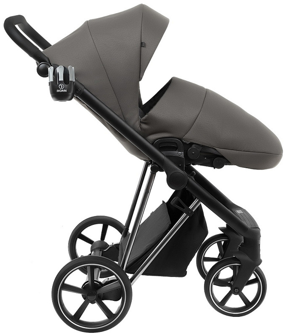 Детская коляска Roan Sol Luxury 3 в 1 с автокреслом Tutis Elo Lux Black RSL/4051 Taupe/Nikiel