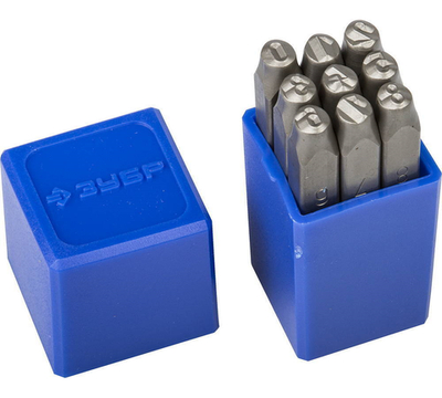 ЗУБР 5 мм, арабские, штамповочные цифровые клейма, Профессионал (21501-05)