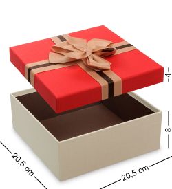 Packing Symphony WF-80-B Набор коробок из 3шт «Квадрат» цв.беж./красн.