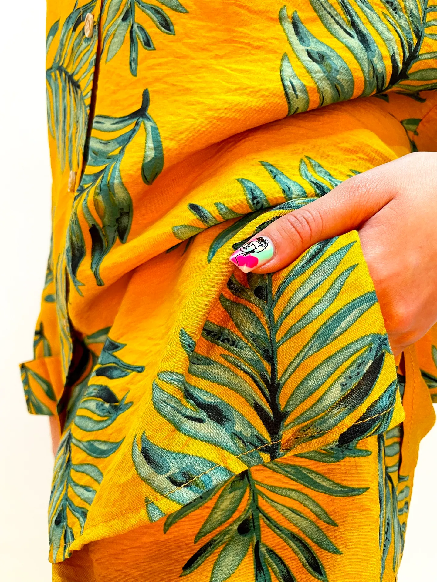 Костюм Podium из рубашки и шорт с принтом из крупных листьев интернет-магазин