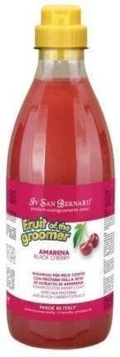 Iv San Bernard Fruit of the Grommer Black Cherry Шампунь для короткой шерсти с протеинами шелка 500мл