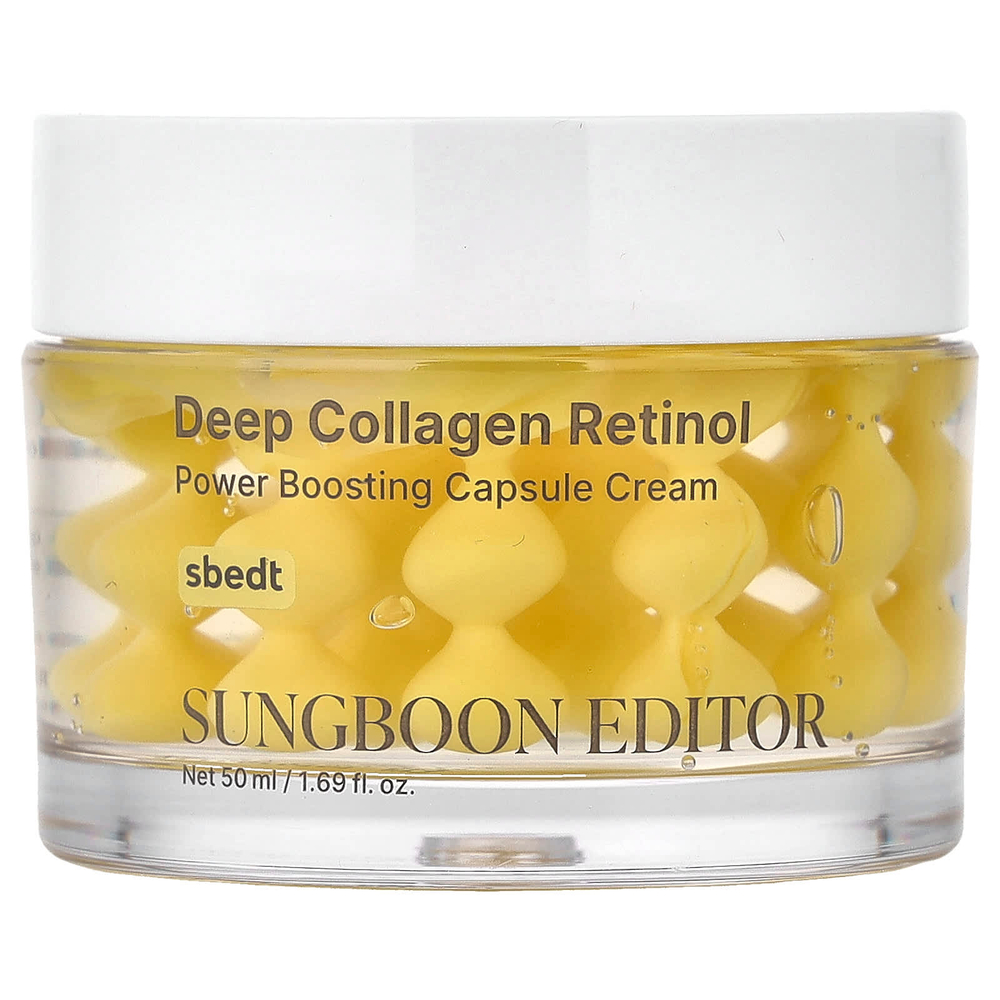 Sungboon Editor, Deep Collagen Retinol, крем с капсулами для повышения упругости кожи, 50 мл (1,69 жидк. унции)