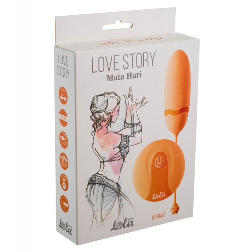 Вибро-яйцо на дистанционном управлении Love Story Mata Hari (10 режимов) (Цвет: оранжевый)