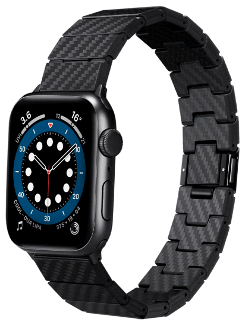 Браслет Apple Watch 38/40mm (AWB1002) Pitaka black carbon