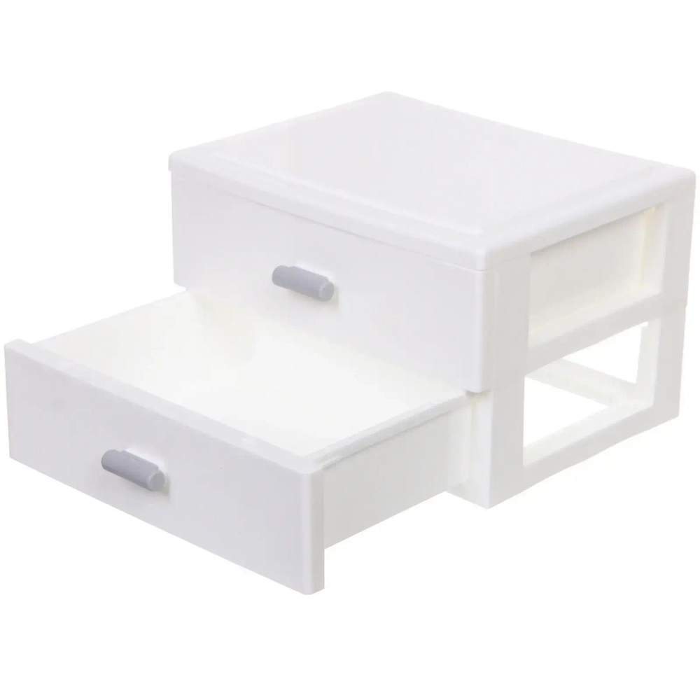 Комод малый для хранения «ДАРТОНЭ», два отделения, цвет белый, 11*17*13,5см (пакет)