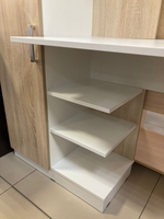 Компьютерный стол Бейсик дуб сонома/белый