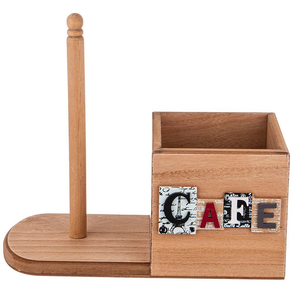 ПОДСТАВКА С ДЕРЖАТЕЛЕМ ДЛЯ БУМАЖНЫХ ПОЛОТЕНЕЦ КОЛЛЕКЦИЯ "COFFEE & TEA TIME" 29*14,5*15 СМ