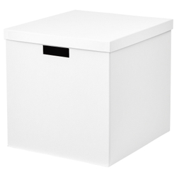 IKEA TJENA  (ИКЕА ТЙЕНА)  -  Контейнер с крышкой, белый, 32x35x32 см