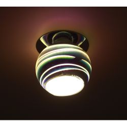 Светильник встраиваемый декоративный ЭРА DK88-1 под лампу G9 серебро/мультиколор