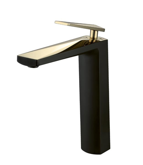 Boheme Смеситель для умывальника высокий VENTURO черный + золото