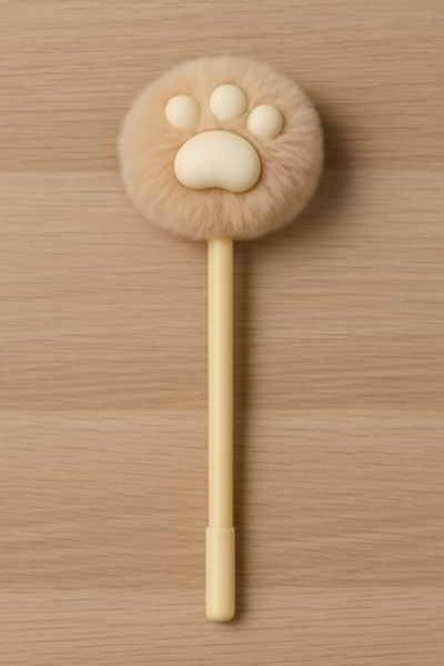 Ручка с помпоном "The foot", brown