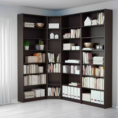 Стеллаж Билли 18 Венге Цаво 3354 215*135*237 см, Черный   Фиеста