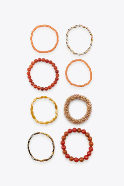 ZARA НАБОР ЭЛАСТИЧНЫХ БРАСЛЕТОВ, РАЗНОЦВЕТНЫЙ