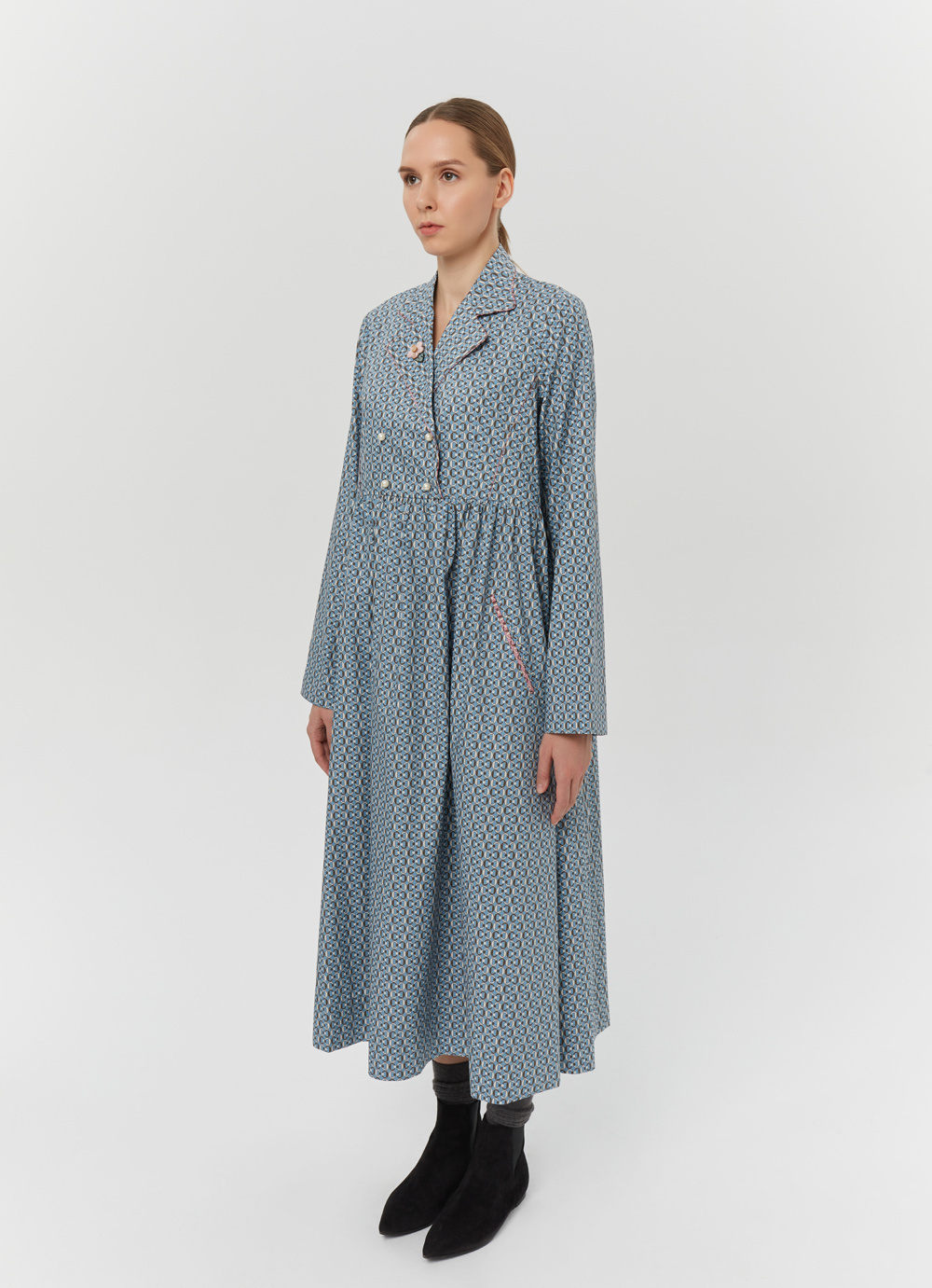 Платье «Узоры», синий