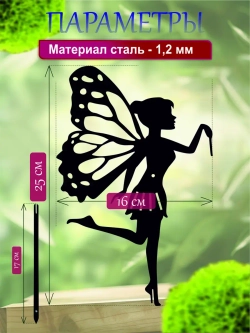 Фея с палочкой 1 шт черная