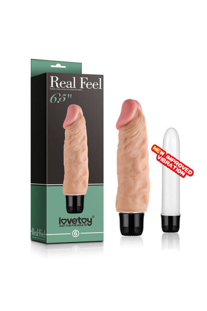 Реалистичный небольшой вибратор Lovetoy Real Feel 6.5&quot; (Цвет: телесный)