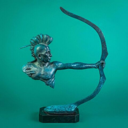 Винтаж: Кабинетная скульптура «Лучник»