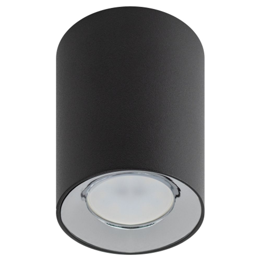 Светильник настенно-потолочный спот ЭРА OL1 GU10 BK/CH под лампу MR16/GU10 черный/хром IP20 | Накладные светильники