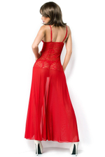 Роскошная сорочка с кружевом (Размер: XL) (Цвет: белый)