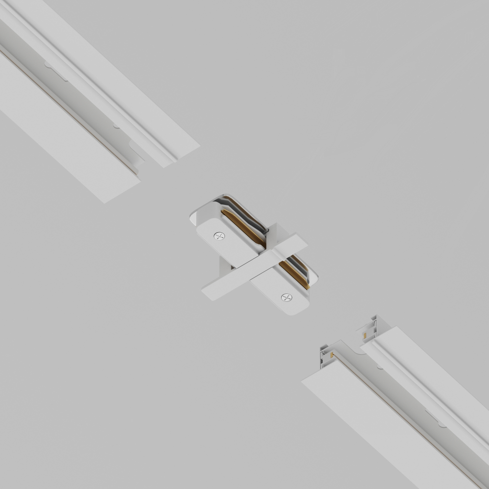Соединитель "I"-образный для  встраиваемого однофазного шинопровода  Maytoni Technical TRA002C-11W белый