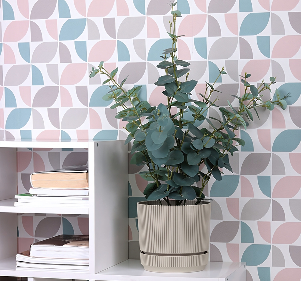 Кашпо СТРИП круглое D=200мм 3,9 л с поддоном М3248