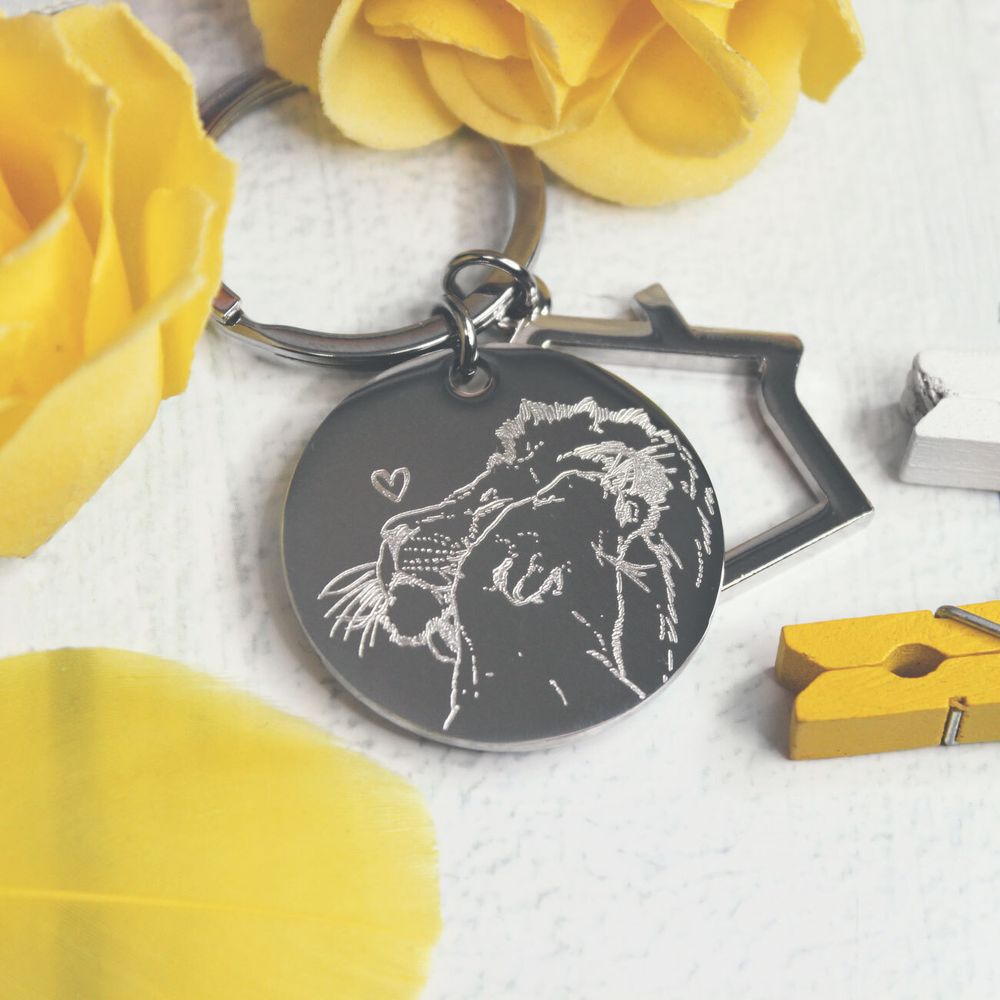 Брелок Домик с гравировкой на заказ