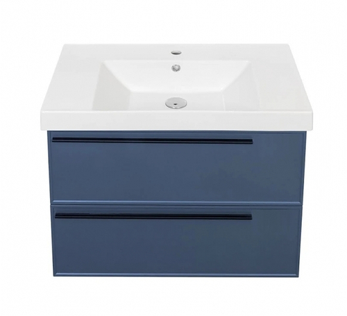 Тумба с раковиной La Fenice Elba 80 см FNC-01-ELB-BG-80-2 матовая синяя