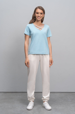 22702 Джемпер женский (голубой)