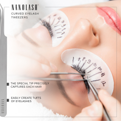 Nanolash Eyelash Tweezers Curved - аппликатор для нанесения ресниц, 1 szt.