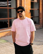 Футболка свободного кроя, розовый, размер XL