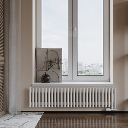 Радиатор трубчатый Guardo Torre 3D-300-28 NK-VER-R R9016(M) белый матовый