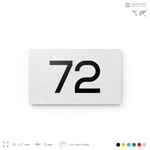Табличка с номером 72 на дверь квартиры, для офиса, кабинета, аудитории, склада, белая 120х70 мм, Айдентика Технолоджи