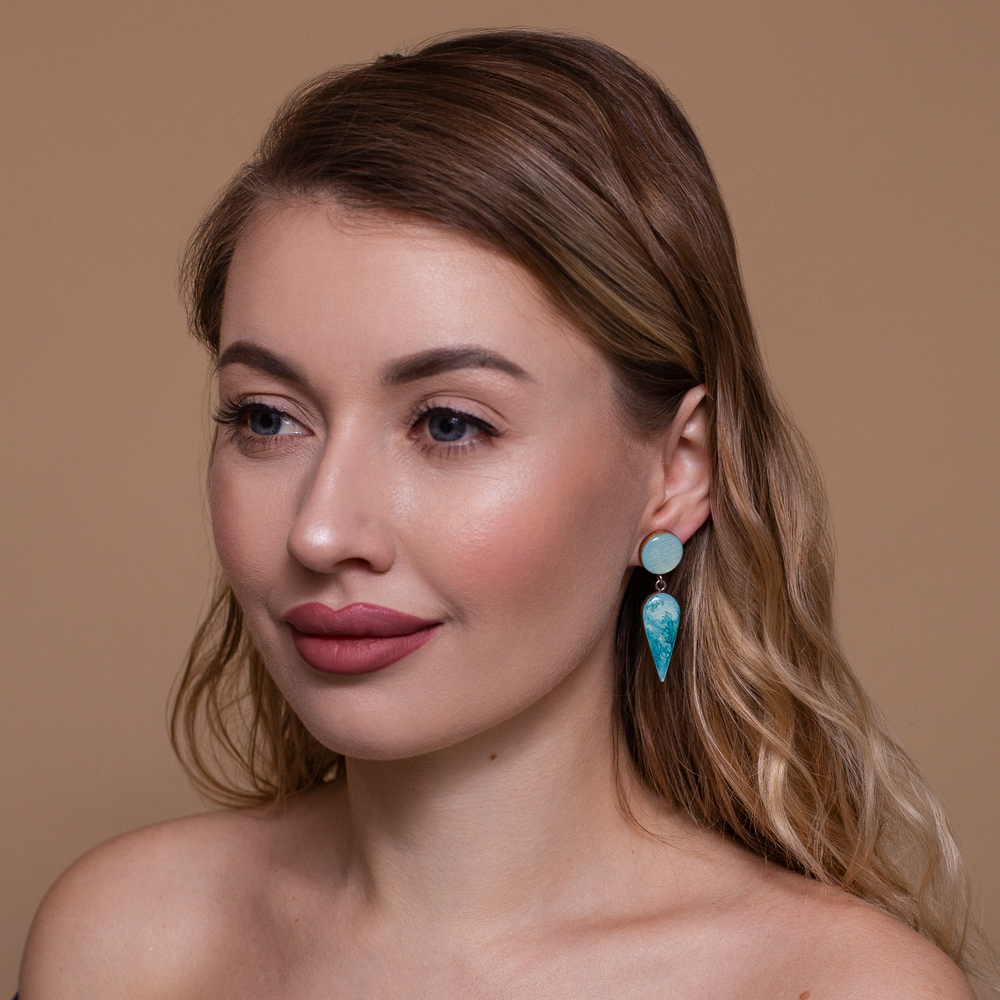 Серьги - Капель Асимметрия Мини - Айвазовский