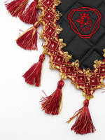 Вымпел тройной SCANIA (экокожа, черный с красными кисточками)