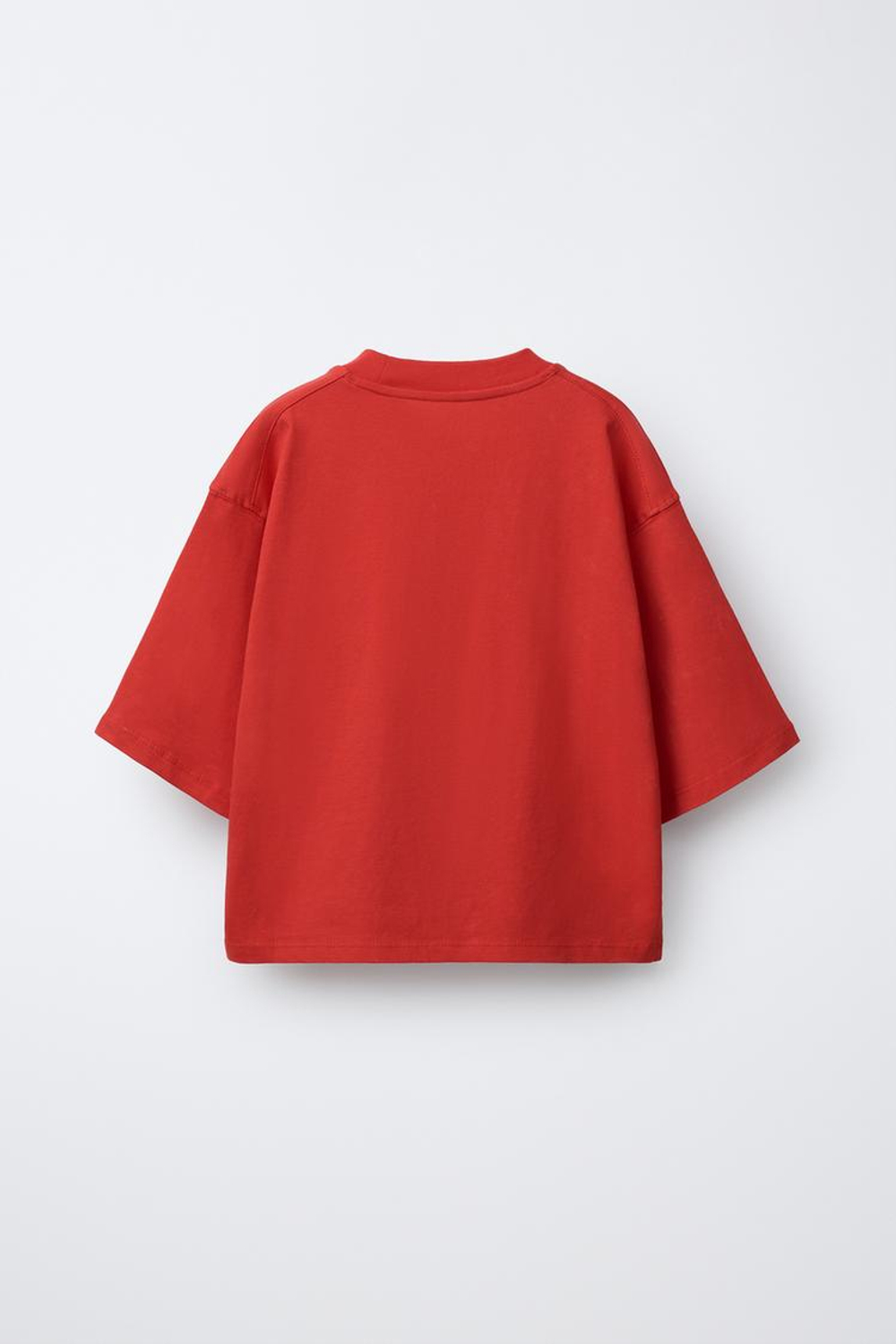 ZARA ФУТБОЛКА С НАДПИСЬЮ, КРАСНЫЙ