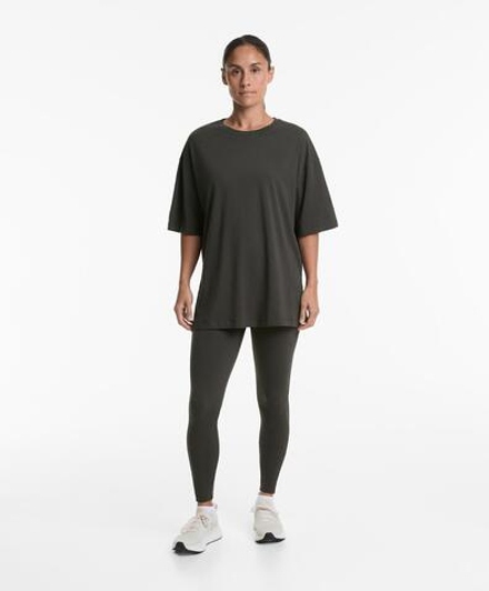 Oysho Футболка из смесового хлопка, темно-свинцовый