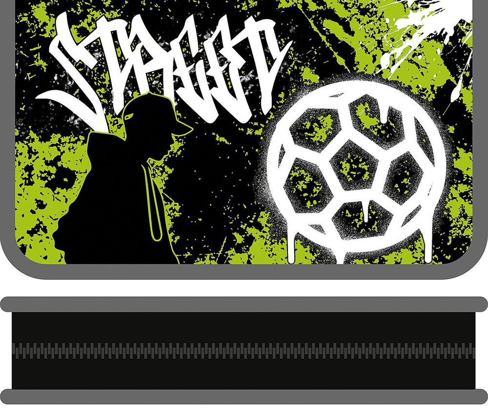 Пенал 1 секц. большой 190*115 "Граффити футбол 2025" (Пчёлка)