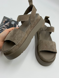 Босоножки женские натуральная кожа арт. PEXL 253-6 цвет "хаки"