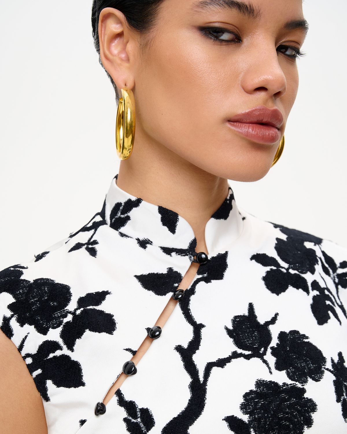 Платье мини из жакарда