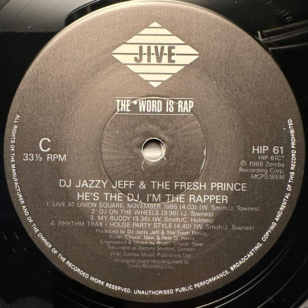DJ Jazzy Jeff & The Fresh Prince - He's The DJ, I'm The Rapper 2LP (Англия 1988г.)