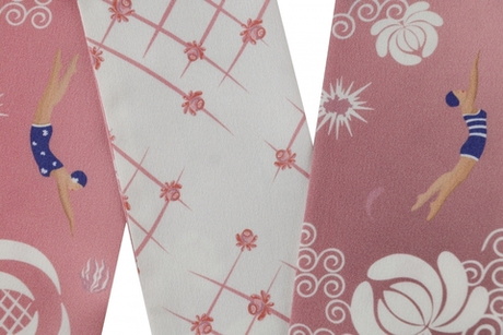 Шелковый твилли шарф Mollen Розовый бриз