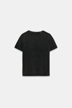 ZARA ФУТБОЛКА С ЭФФЕКТОМ ПОТЕРТОСТИ SEX & THE CITY™, АНТРАЦИТОВО-СЕРЫЙ